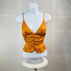 Skylar + Madison top size S orange cheetah